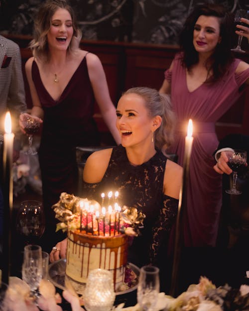 A Woman Celebrating Birthday