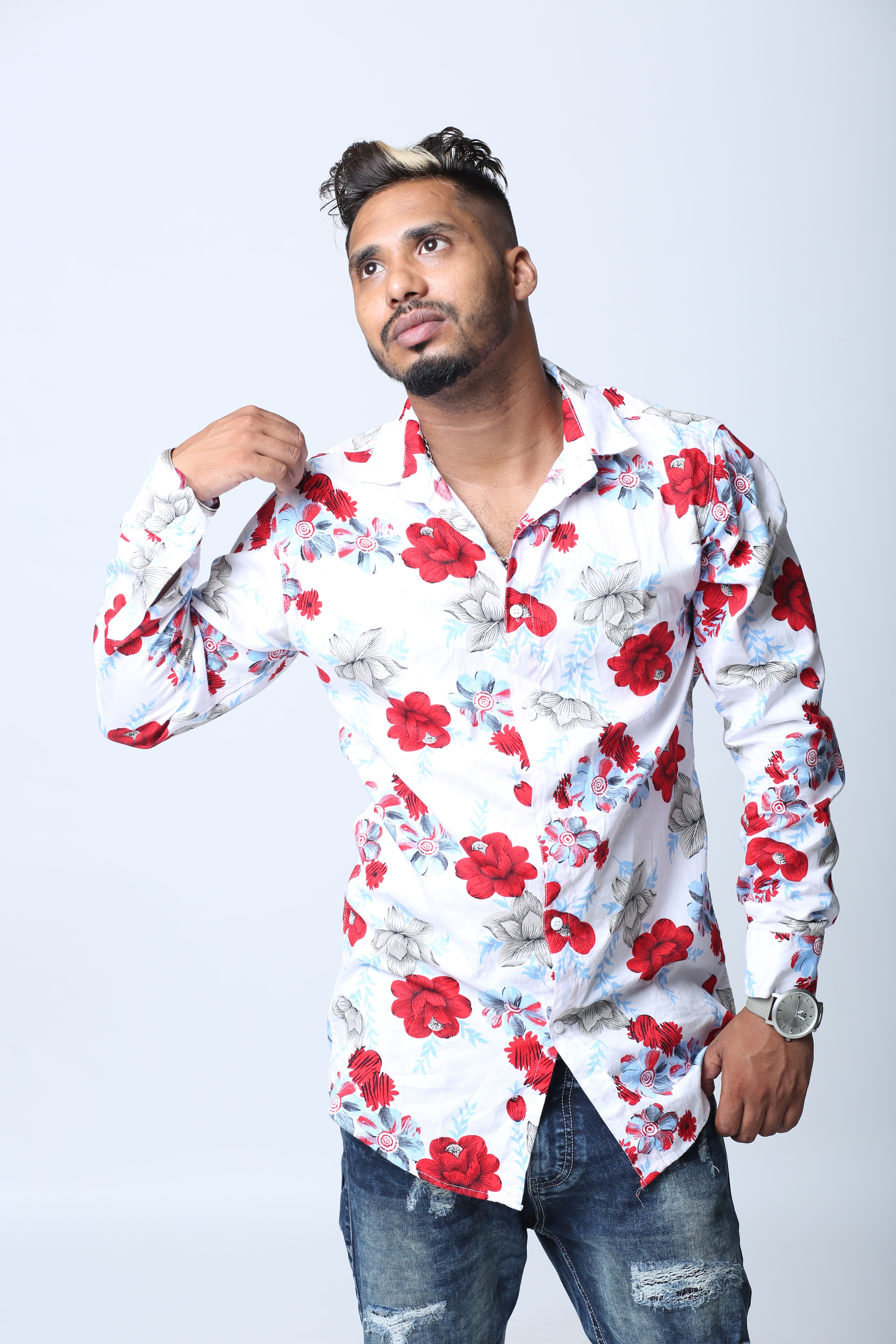 Floral Print Casual Shirt