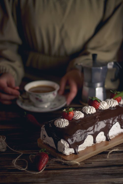 Free Cake on a Table Stock Photo