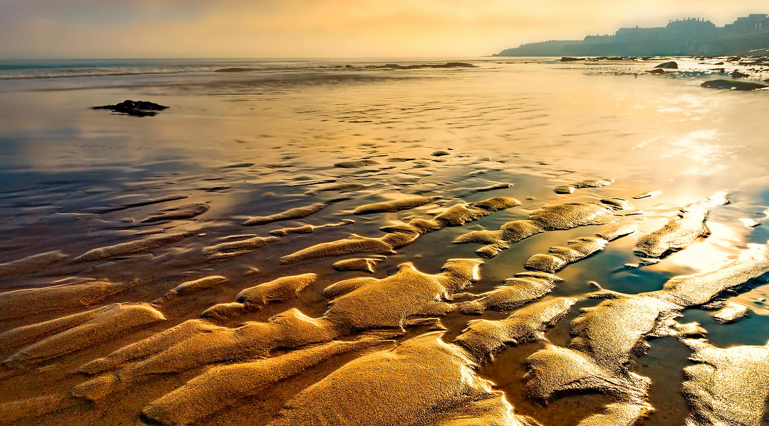 Sea Water On Beachside During Low Tide · Free Stock Photo