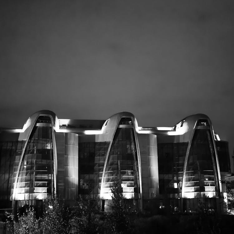 Grayscale Photo Of Planetarium Building