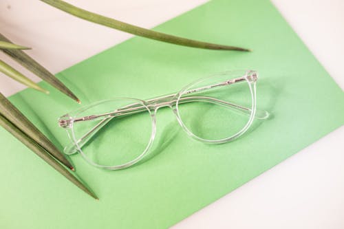 Close-Up Shot of a Pair of Eyeglasses