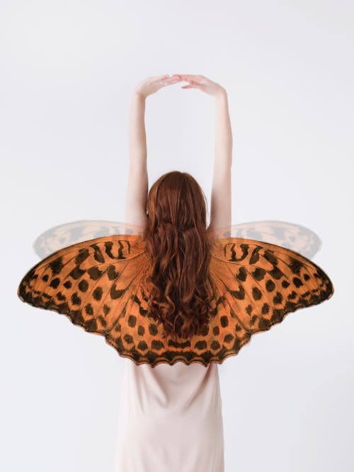Woman in Butterfly Costume