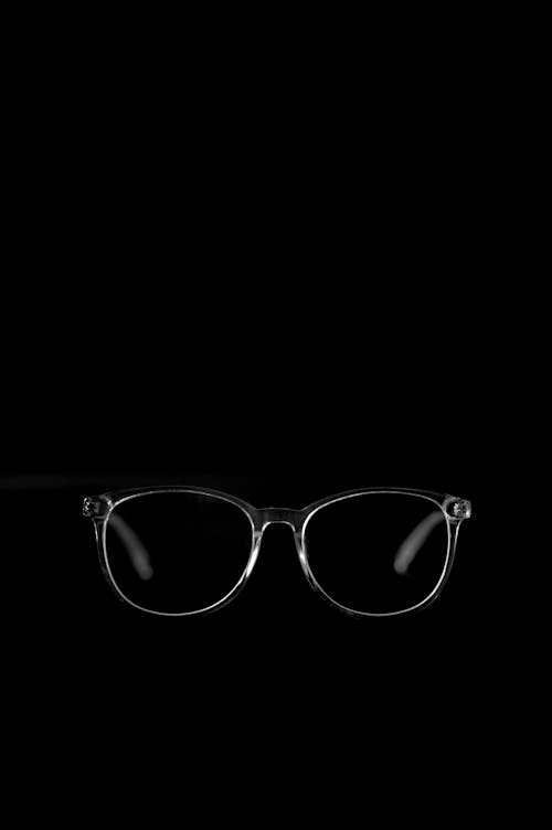 Základová fotografie zdarma na téma brýle, černobílý, detail