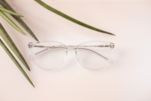 Eyeglasses on a White Surface