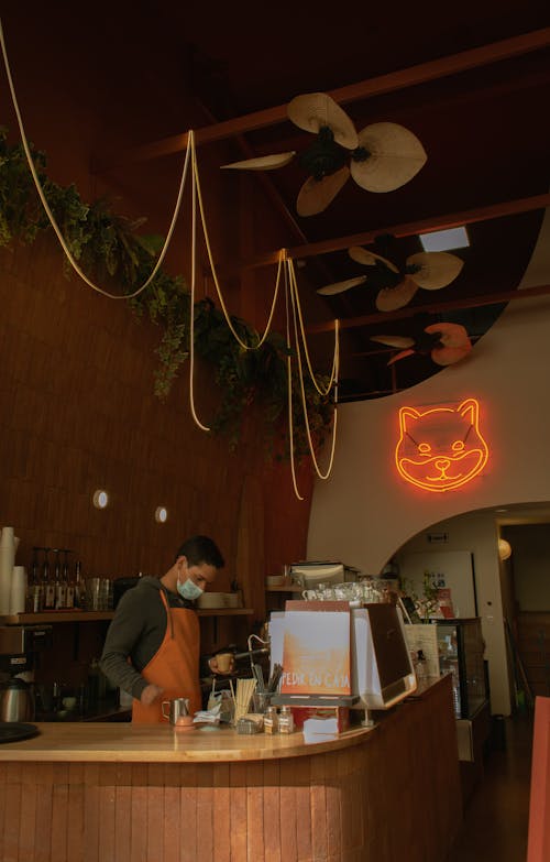 Darmowe zdjęcie z galerii z barista, kawiarnia, lada