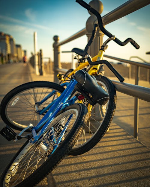 Bikes on the beach boardwalk