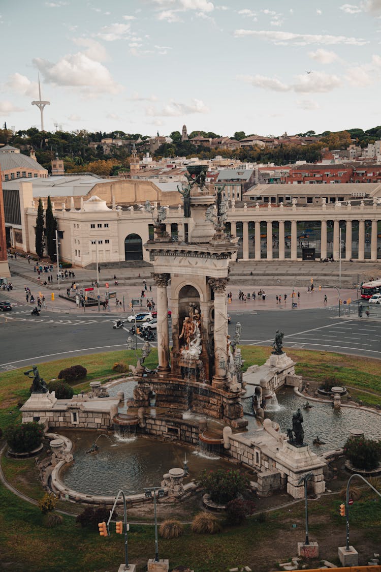 Fountain At Placa De Espanya