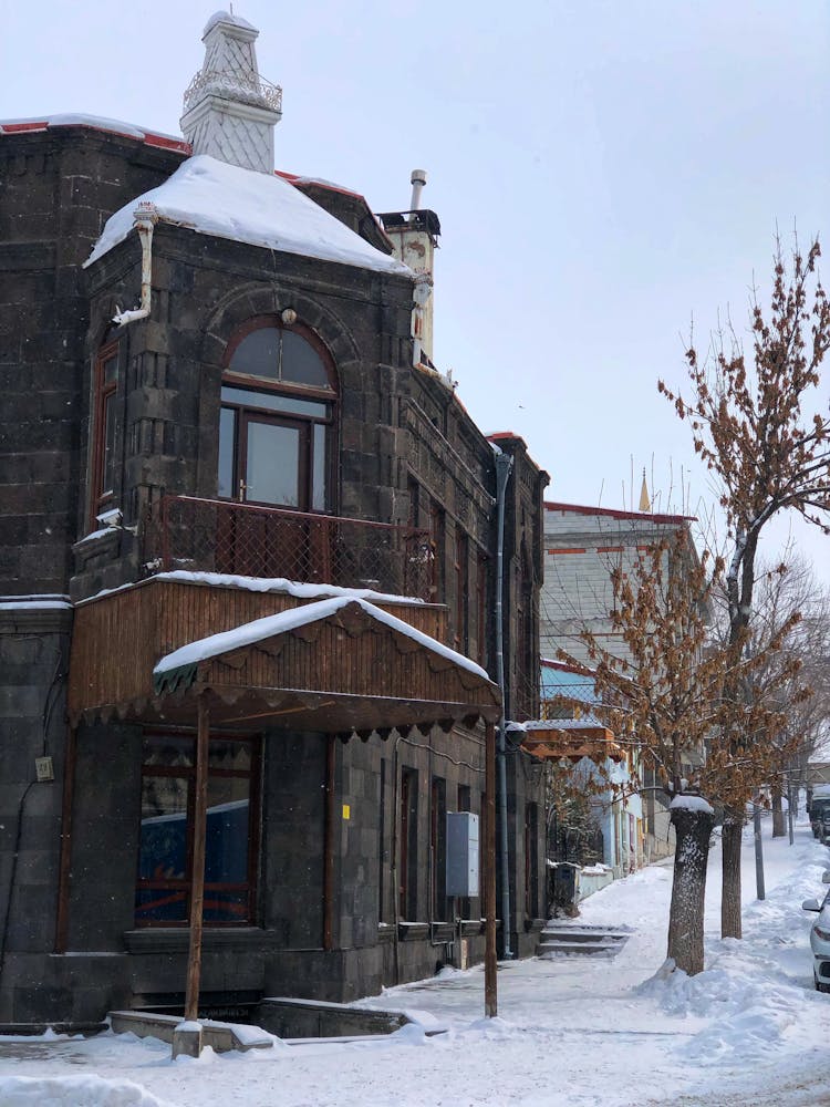 Old Building In Winter