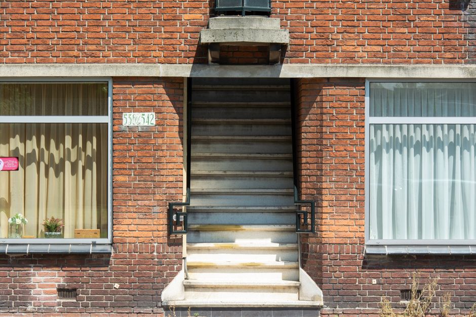 apartment stairs and truck parking apartment stairs and truck parking