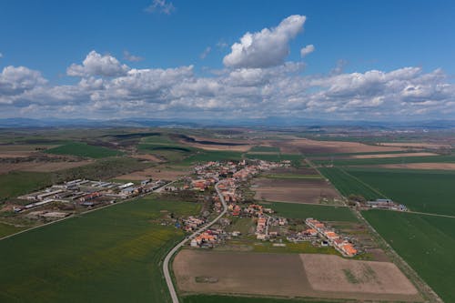 Aerial View of a Village 