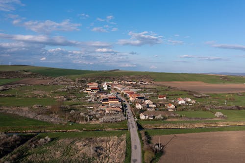 Aerial View of a Village 