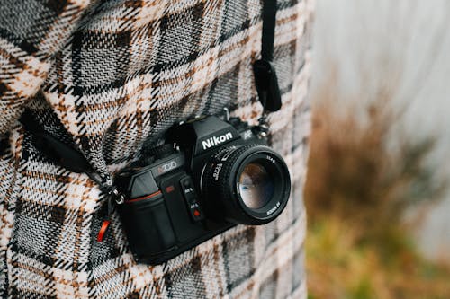 Free Photograph of a Black Nikon Camera Stock Photo