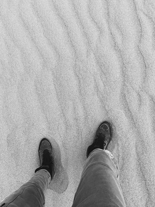 Foto d'estoc gratuïta de blanc i negre, dempeus, desert