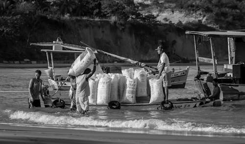 Free stock photo of blackwhite, fishing, hard