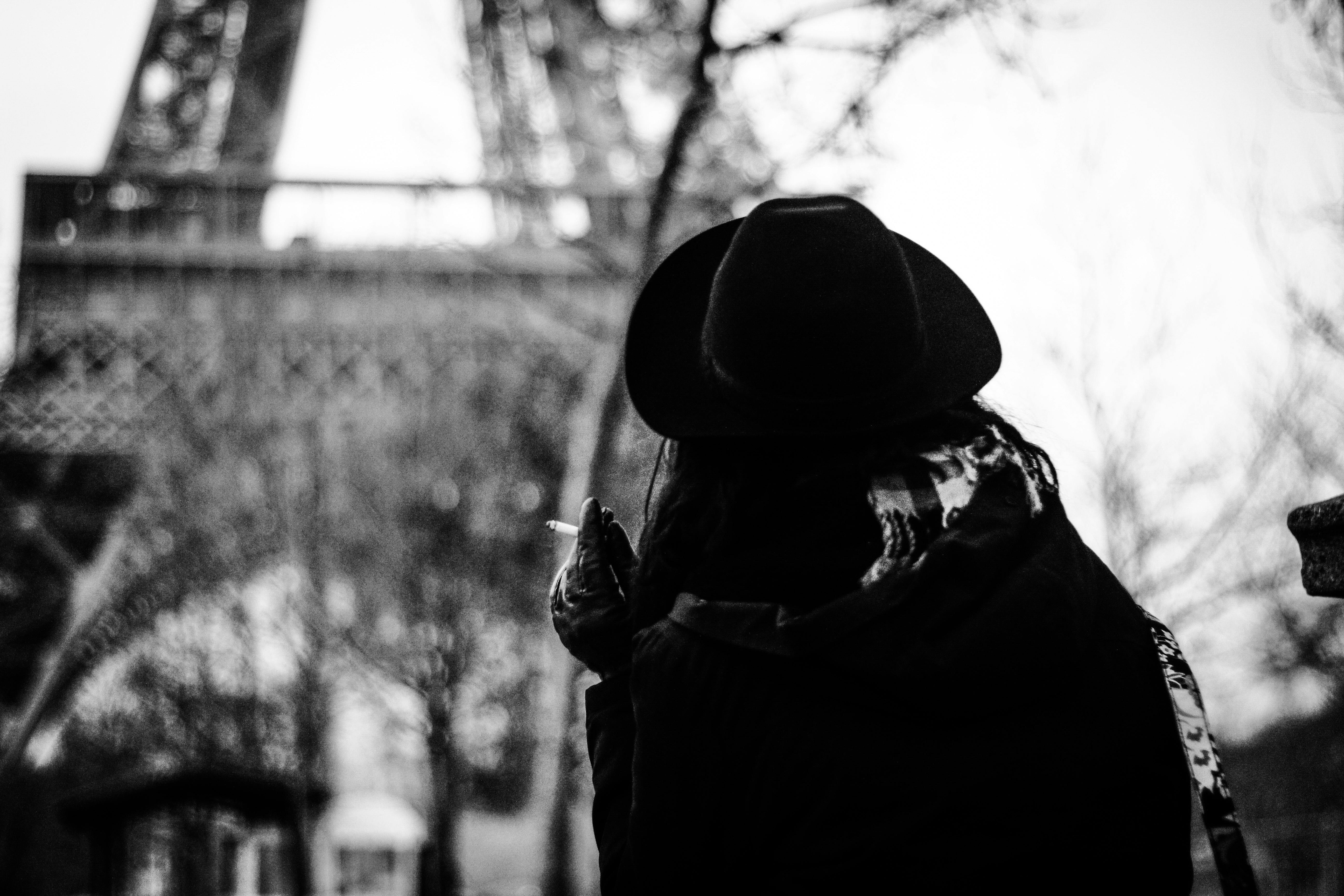 Free stock photo of black and white, paris, smoking