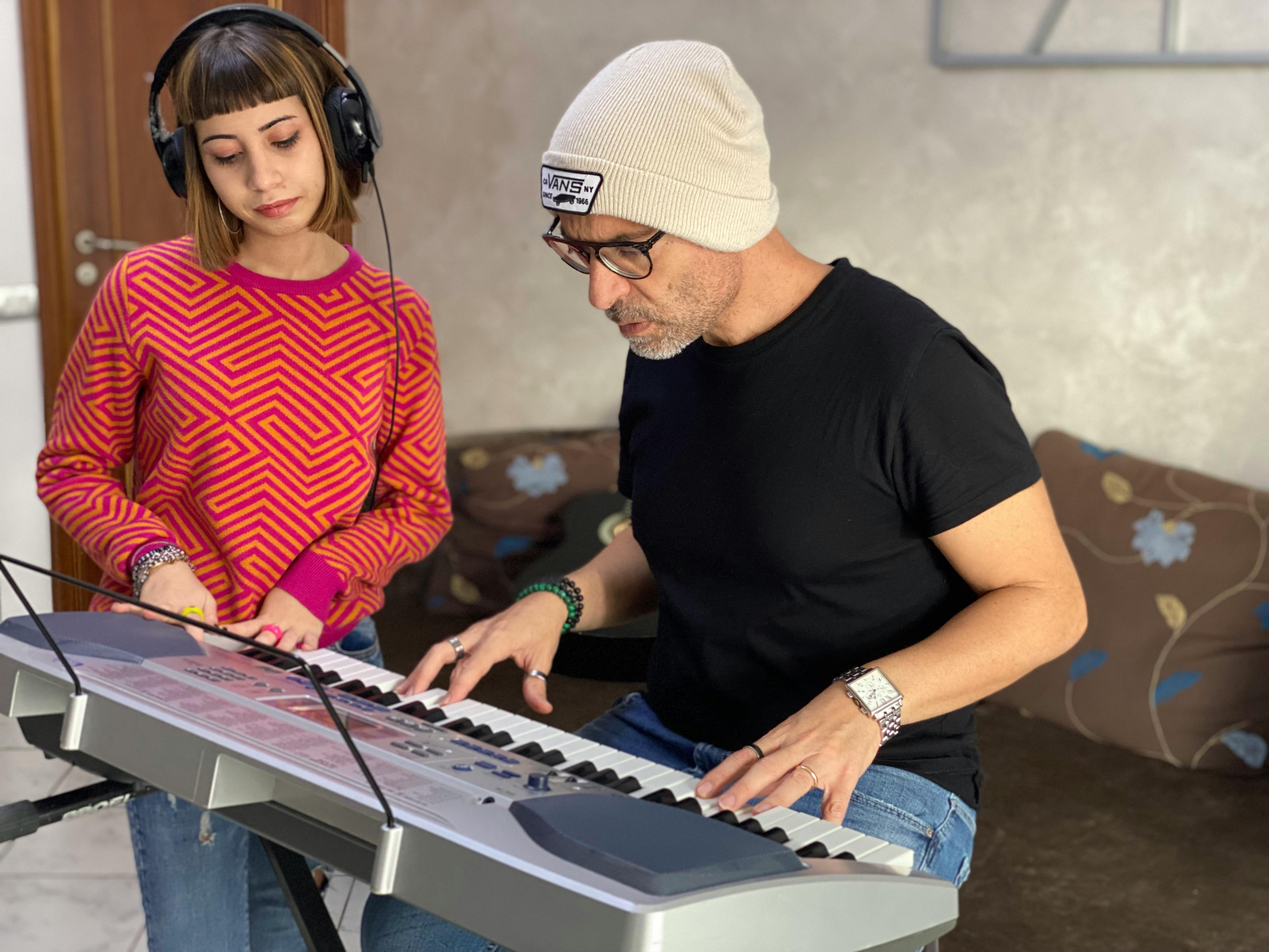 man playing the piano