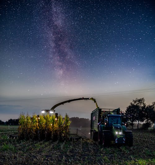 Harvester on Farm