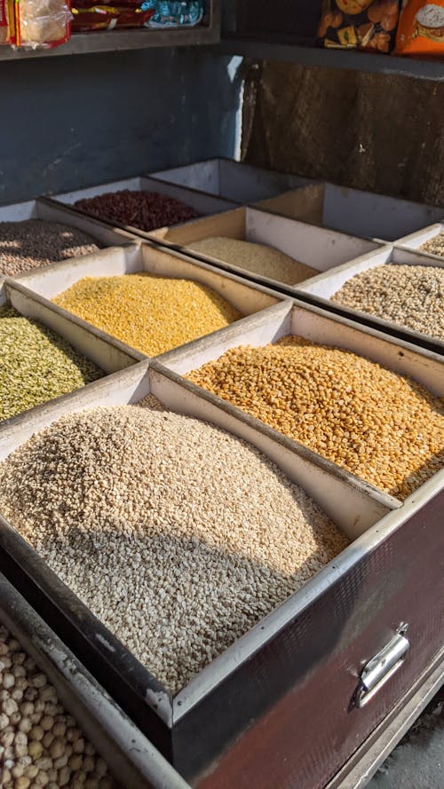 Grains in Market Stall