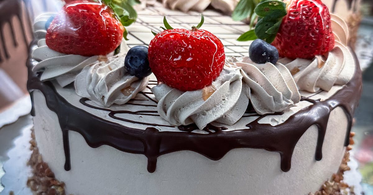 Chocolate Cake With Fruits On Top Free Stock Photo chocolate-cake-with-fruits-on-top-free-stock-photo