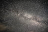 迷人的银河系横跨夜空，充满了无数的星星