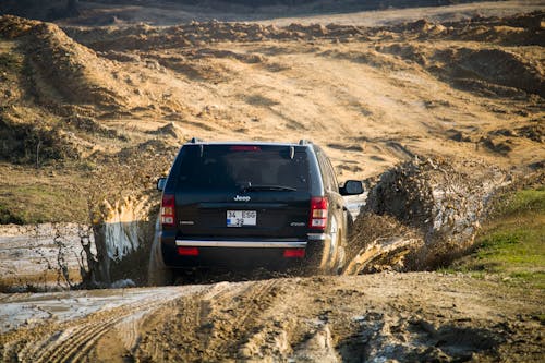 Off Road Vehicle Passing Through Mud