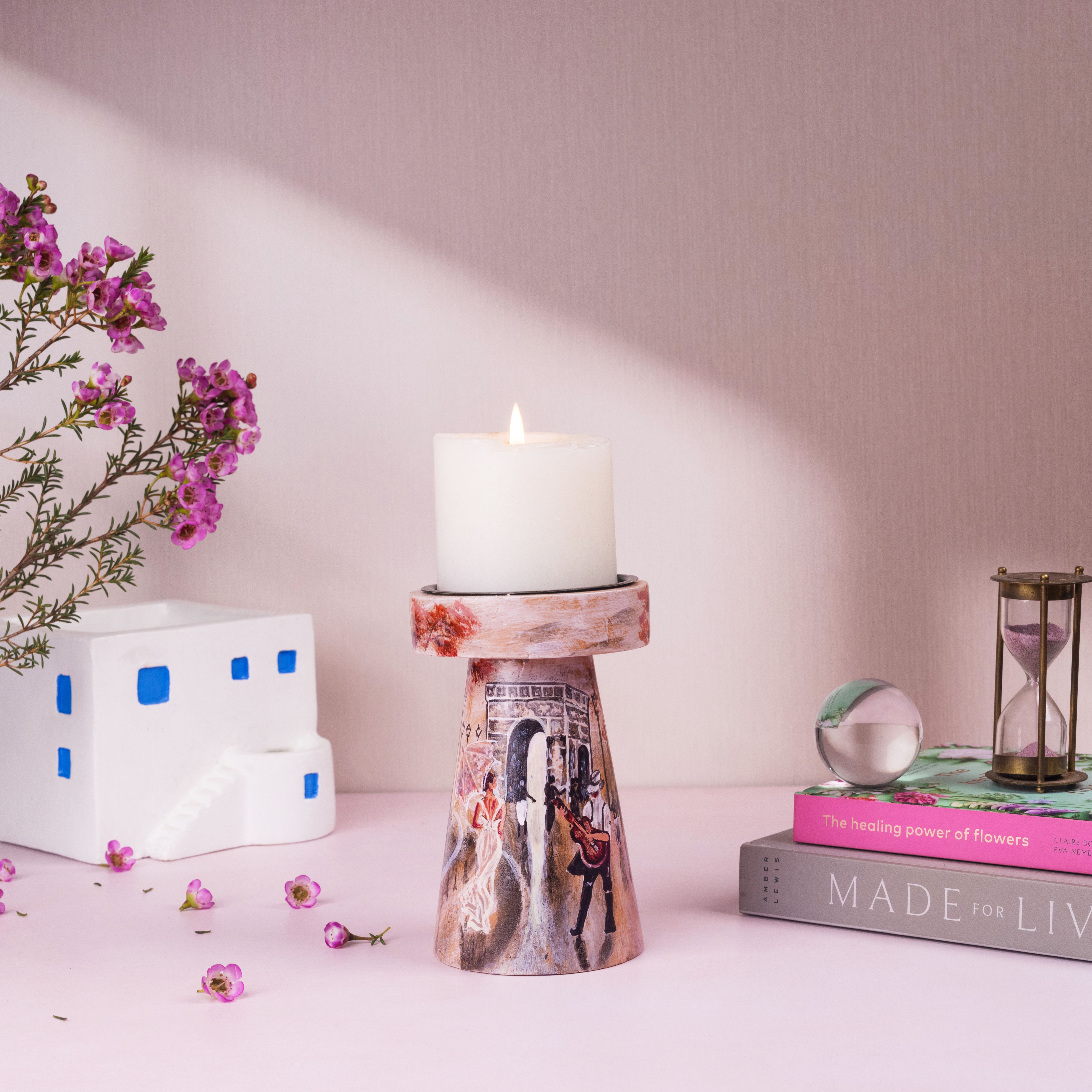 Scented Candle & Holder Set