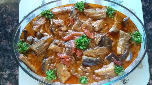 Free Meatless Eggplant Stew Stock Photo