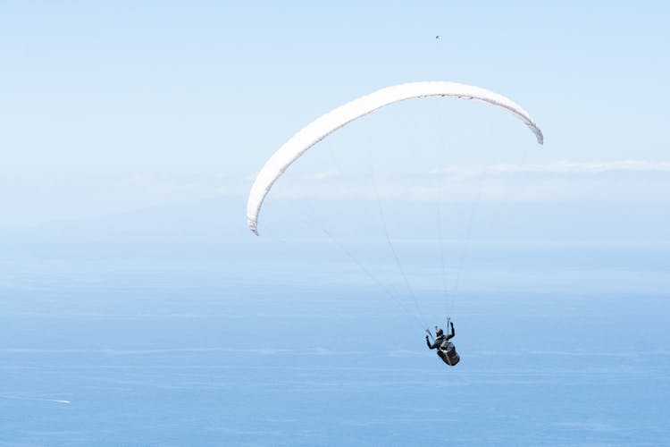 A Person Paragliding