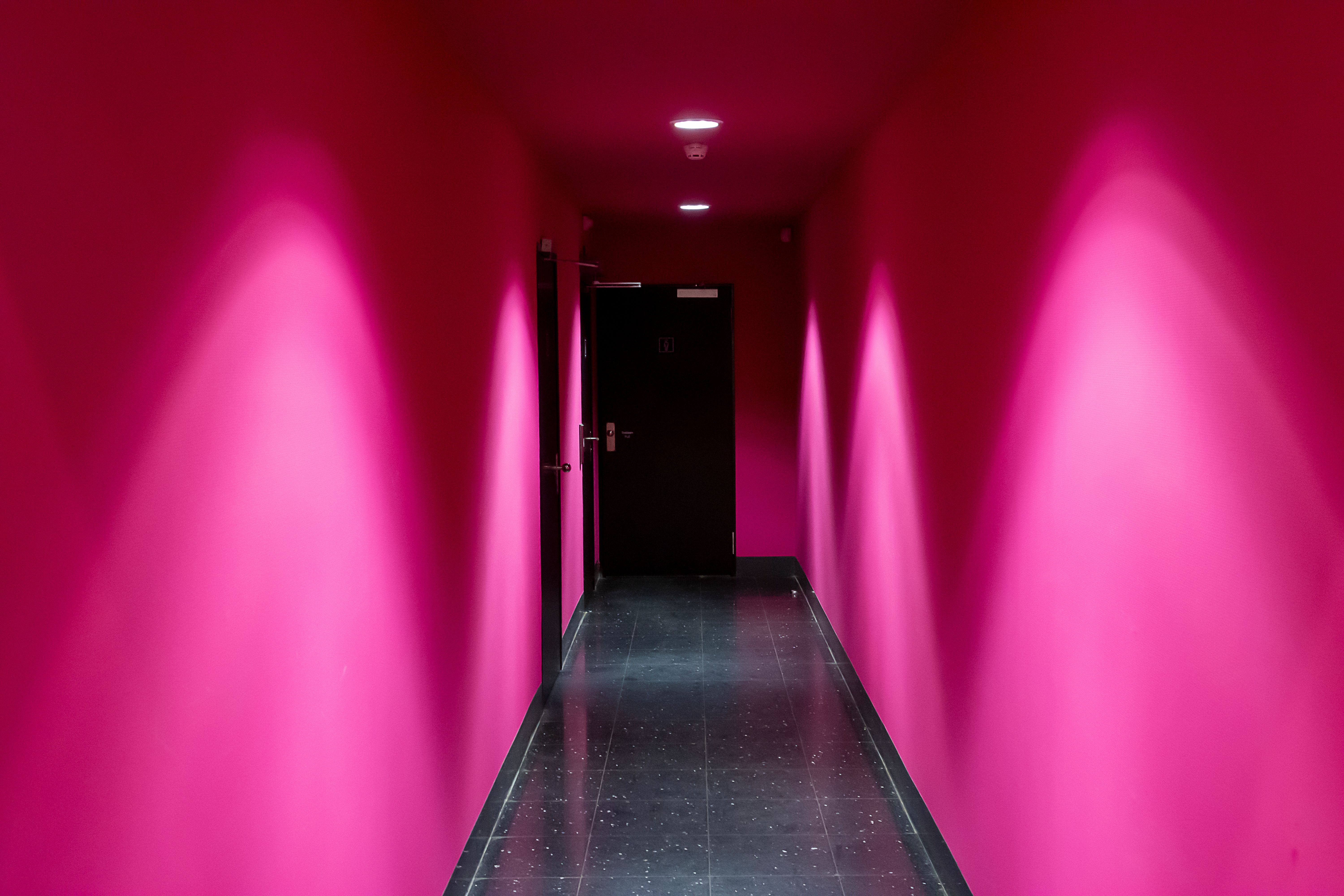 Pink Empty Hallway · Free Stock Photo
