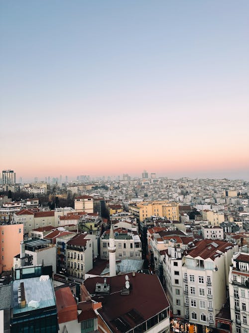 Beyoglu District in Istanbul, Turkey at Dawn