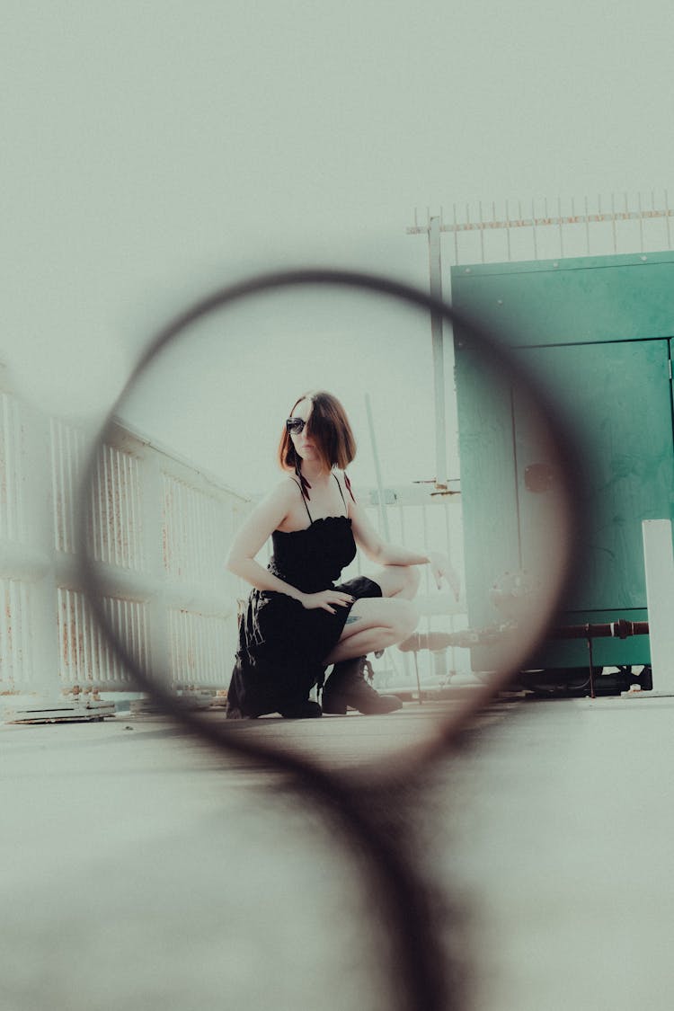 Photo Of Woman Wearing Black Dress