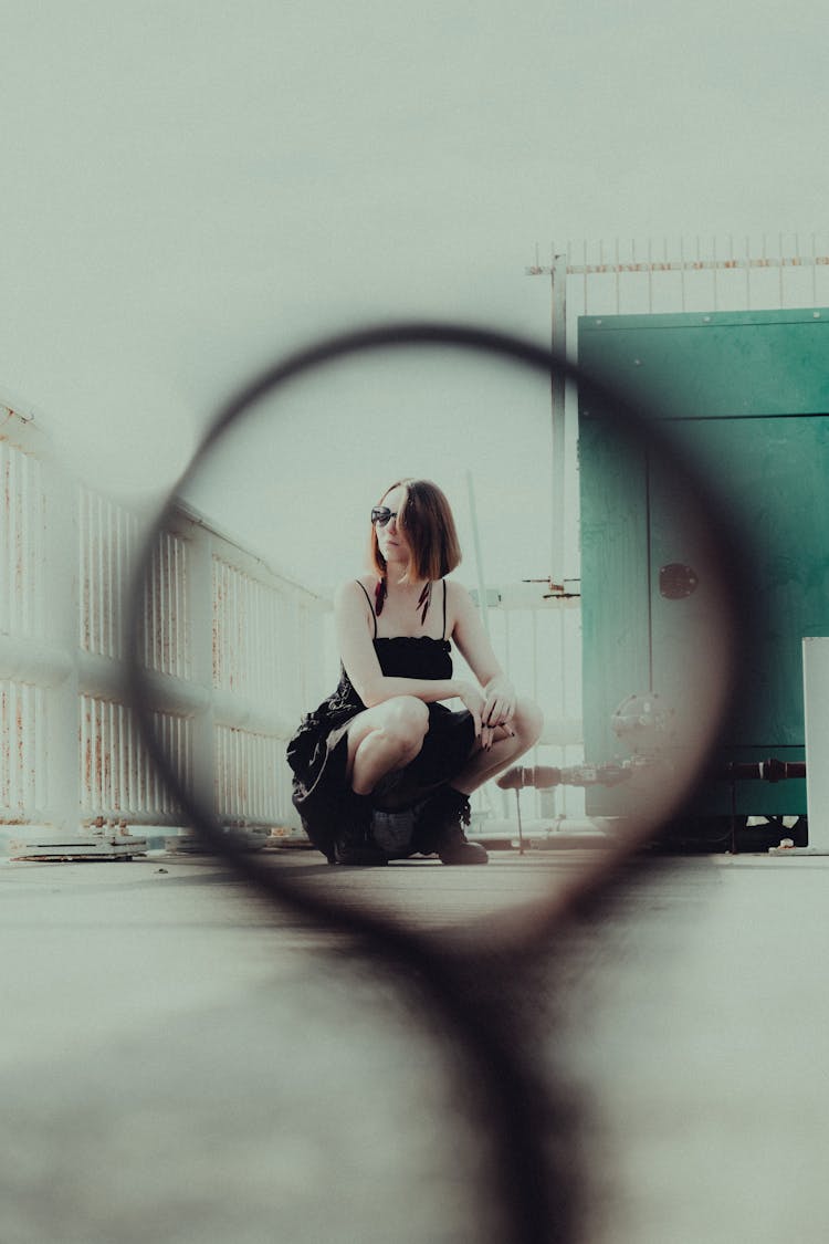 Photo Of Woman Wearing Black Dress