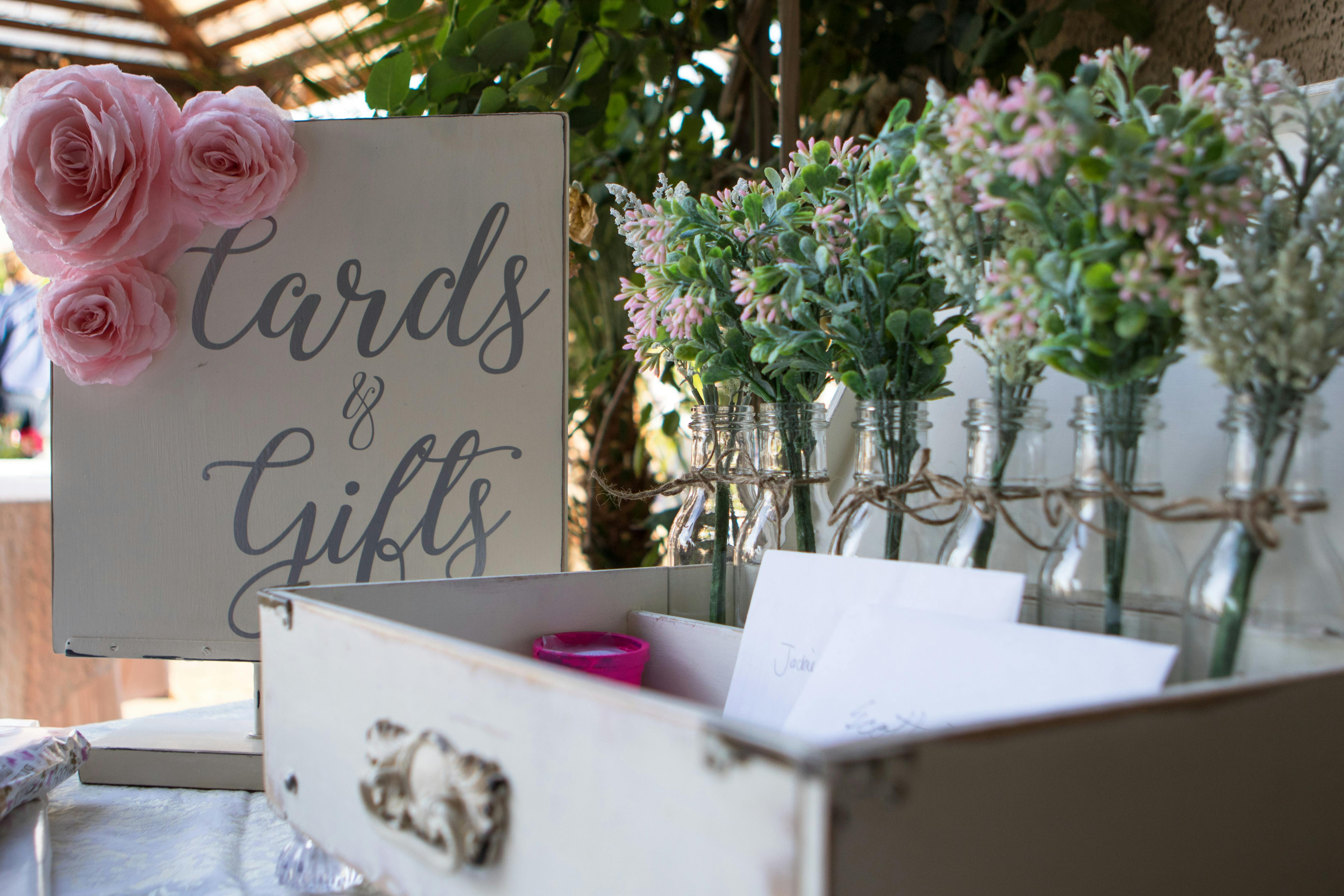 photo of an artistic floral sign