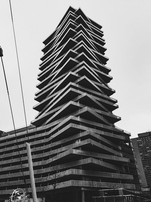 Fotobanka s bezplatnými fotkami na tému budova, čierny a biely, futuristický