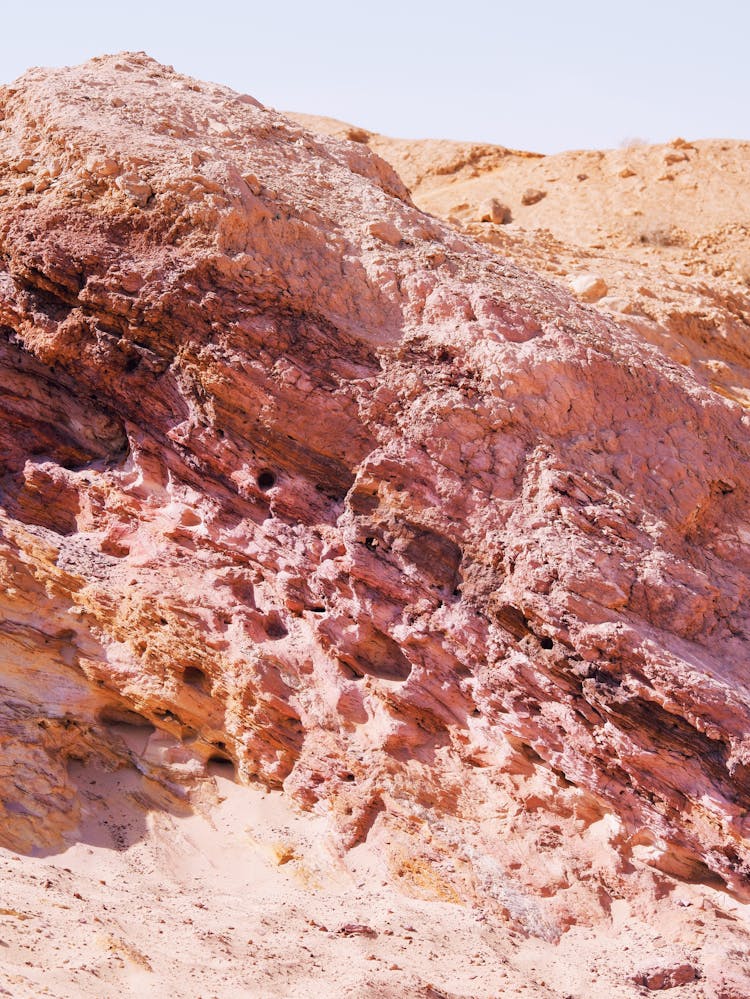 Eroded Rocks On Desert