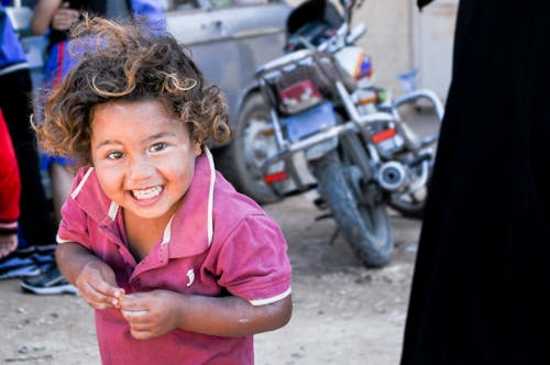 Free stock photo of affected by war, big smile, child