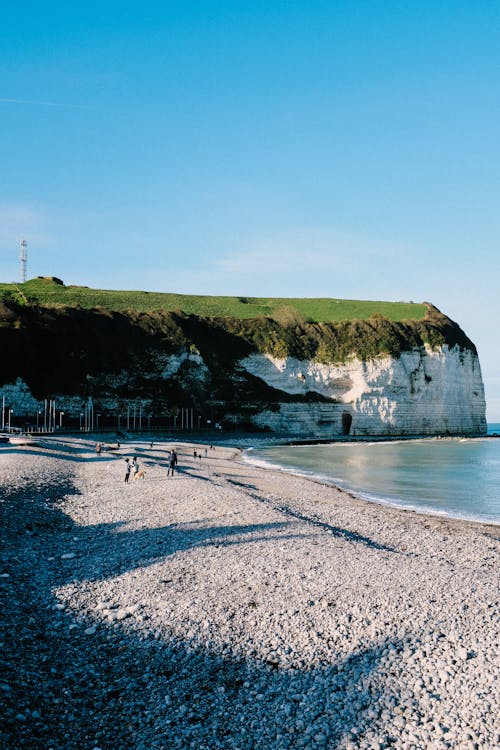 Beach and a Cliff by the Sea