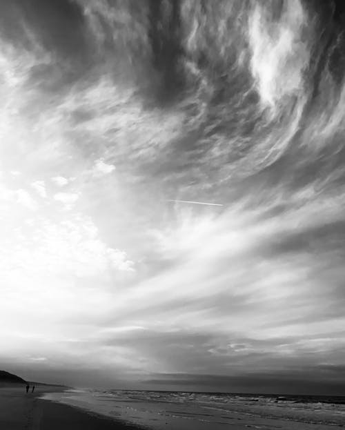 Grayscale Photography of Clouds in the sky