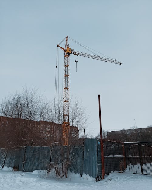 Kostnadsfri bild av konstruktion, snö fält, tower crane
