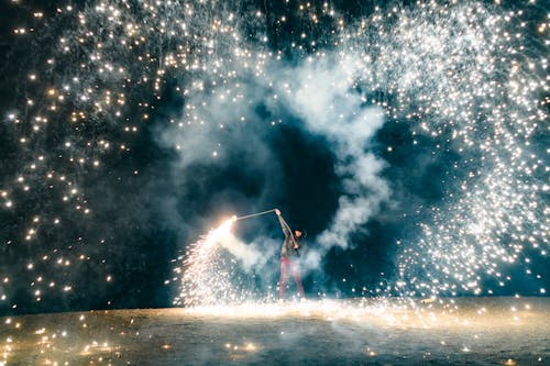 Free stock photo of falling stars, firework, galaxy