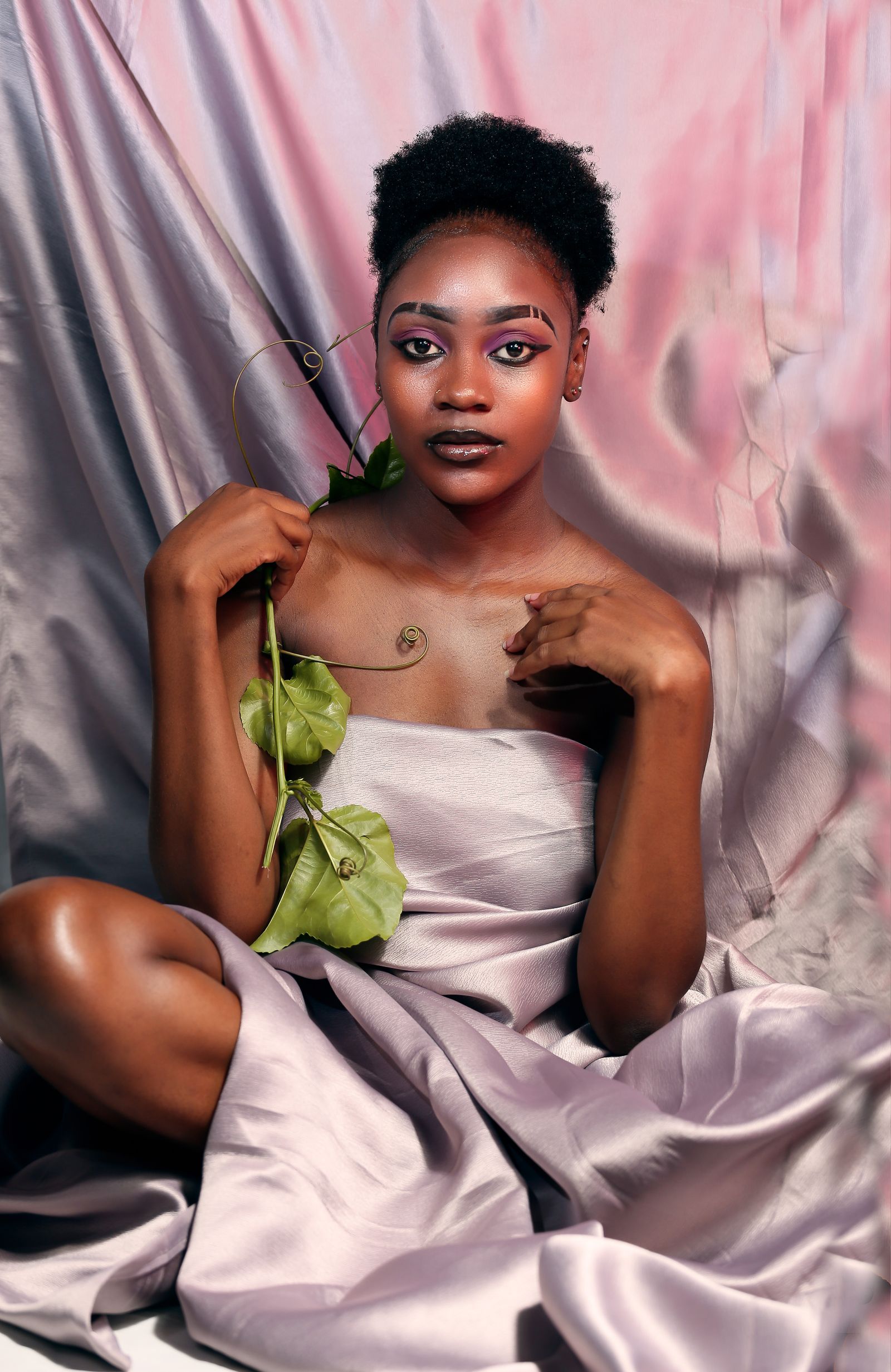 Luxurious silk fabric editorial