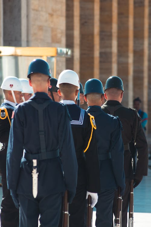 Soldiers Walking on Military Parade