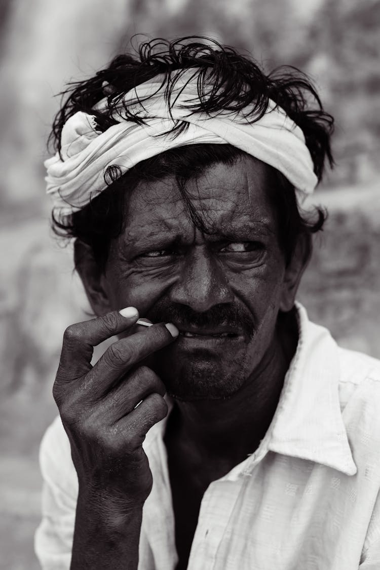 Man Using Toothpick