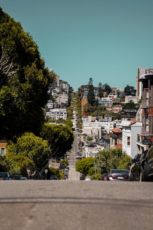 City Street, Buildings and Cars, San Francisco, California, USA