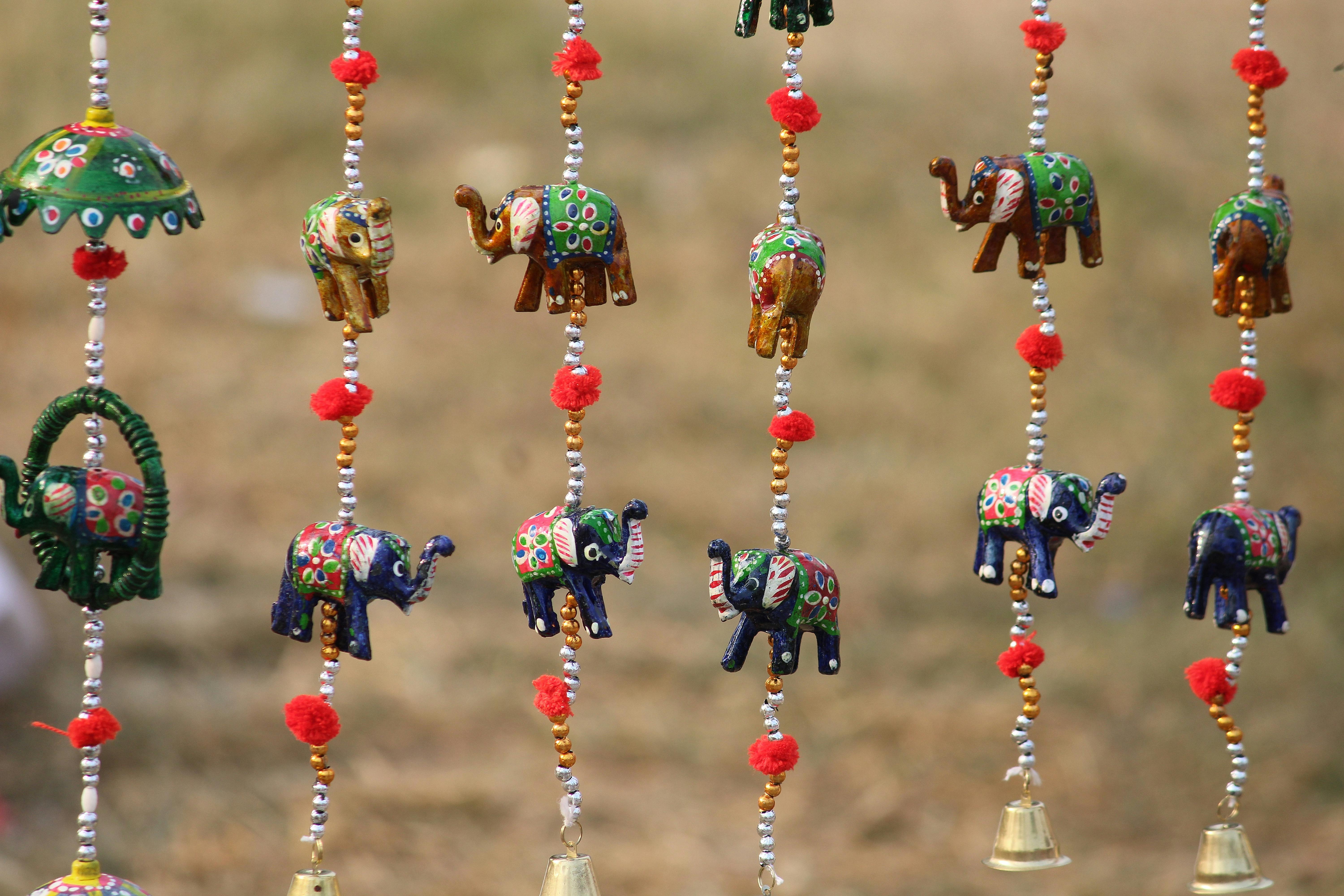Hanging Indian Traditional Elephant Wind Chimes · Free Stock Photo
