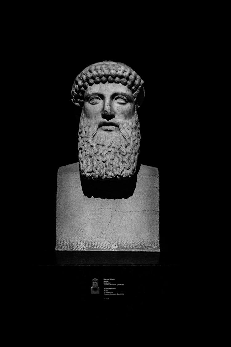 Bust Of A Greek God In Istanbul Archaeological Museum, Istanbul, Turkey