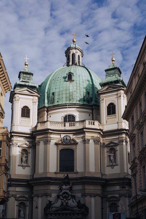 Photo of a Facade of the St. Peters Church in Vienna, Austria