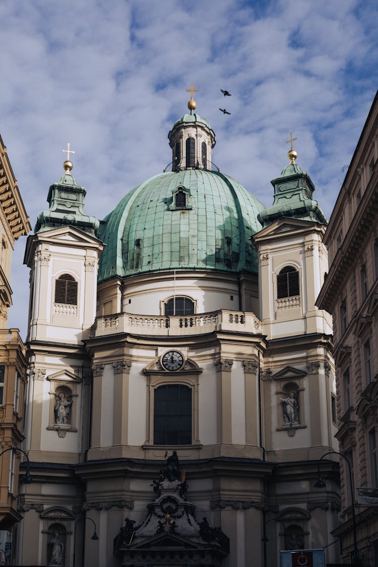 Photo Of A Facade Of The St. Peters Church In Vienna, Austria