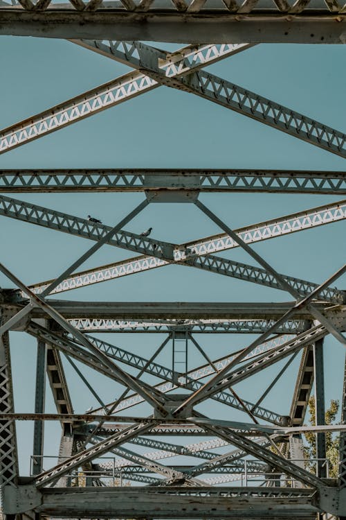 Foto stok gratis baja, jembatan, konstruksi